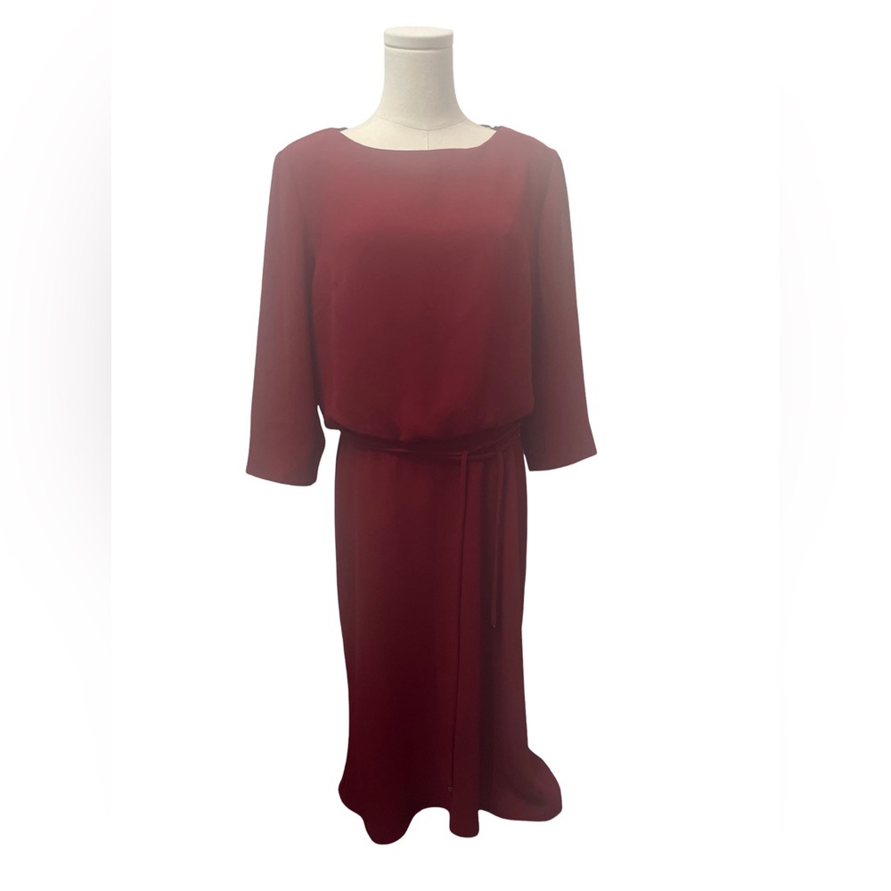 Talbots crimson long sleeve dress